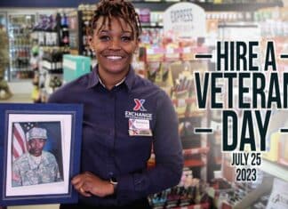 July 25 is National Hire A Veteran Day! The Exchange is dedicated to recruiting, promoting and retaining our Nation’s heroes, hiring more than 10,000 Veterans since 2013.
